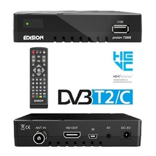 Edision Proton T265 Terrestrisch Kabel Receiver DVB-T2/C FullHD HDMI USB H.265