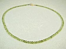 Prehnit Kette Farbe Grün Kugel 3,5mm  Länge 42 cm Damen MK053