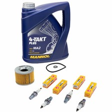 Inspektion Set für Kawasaki GPZ 900 R Ninja ZX 1984-94 Öl 4L Ölfilter Zündkerzen
