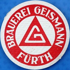 Alter Bierdeckel Brauerei Geismann Fürth um 1954-56