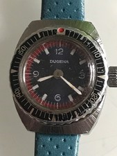 Dugena Taucheruhr  Uhr Armbanduhr Sub Diver Handaufzug Uhr Antichoc antimagnetic