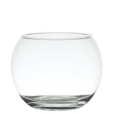 Teelichthalter, Kugelvase BALL H. 15,5cm D. 20cm transparent rund Glas Hakbijl