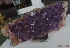 Amethyst Druse Kristall Bergkristall Edelstein Groß L 24 cm x B 12 cm