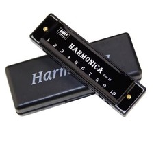 Mundharmonika C 10-Loch + Etui