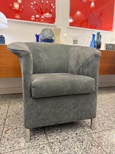 1 von 2 SESSEL AURA VON PAOLO PIVA FÜR WITTMANN GRAU VELOUR LEDER