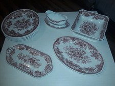 VILLEROY & BOCH  FASAN rot Fleischplatten, Kuchenplatte , Schüsseln 4 Teller,soc