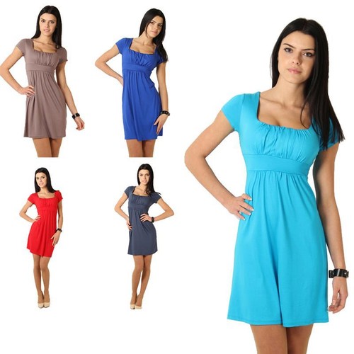 Damen kleid tunika mini - damen,