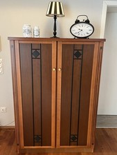 Eleganter Art Deco Schrank, Kirschbaum mit grafischen Elementen -Guter Zustand-