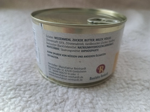 Dauerwaren zitronenkuchen dose - zitronenkuchen,