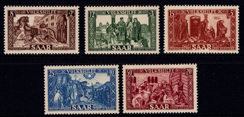 Saarland 299 303 postfrisch - saarland, 299-303