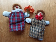 2x Handfigur Handpuppe Clown