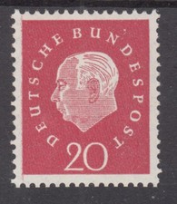 20 Pf Heuss III Mi 304 **  Rollenmarke uNr 4-stellig 1.000er-Rolle Luxus!