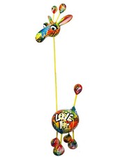 Crazy Giraffe Pop Art Skulptur