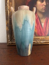 30cm Jugendstil Henkelvase Vase Keramik Laufglasur um 1900