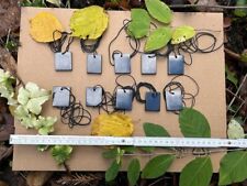 SCHUNGIT 10 Anhänger Poliert Heilstein Stein Rechteck Shungite pendant