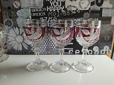 3 x Hofbauer Red Bird Roter Vogel Weinrömer, Wein Glas, Bleikristall Rotwein 