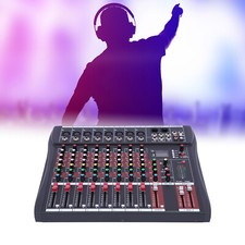 8 Kanal Audio Mixer,Mischpult Mit USB Dj f??r Karaoke Digital Audio Mixer DHL DE