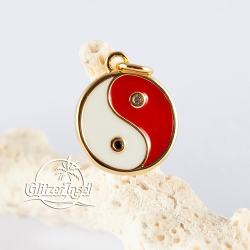 Yin yang anhänger 15mm - yin-yang,