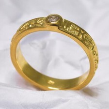 Ringgröße 6.5 Gold Vermeil