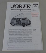 Prospekt / Broschüre VW Bus