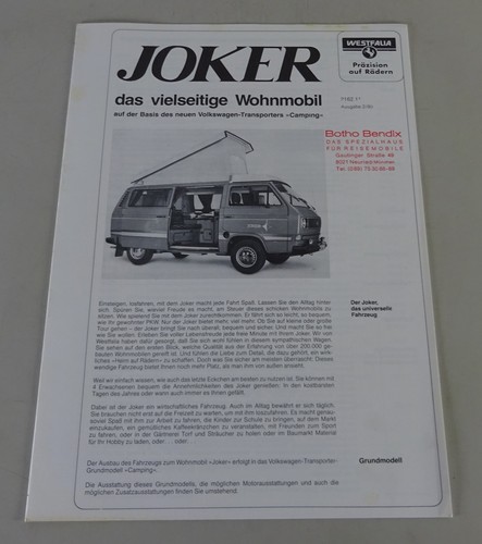 Prospekt broschüre vw bus - prospekt,