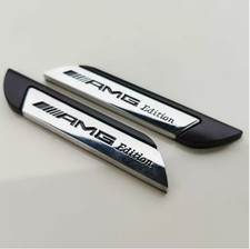 2 Stück Edition Badge für Mercedes AMG Kotflügelabzeichen Schriftzug Schwarz /*