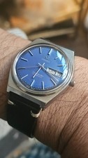 VINTAGE OMEGA SEAMASTER DAY-DATE BLUE DIAL HERREN AUTOMATIK UHR