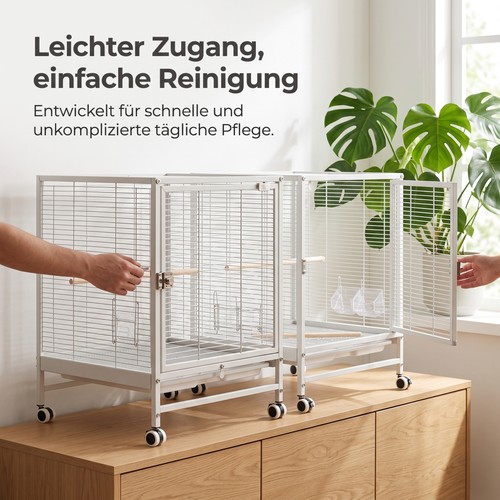 Vogelkäfig groß mit - , rollen