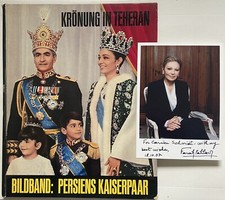 Kaiserin Farah Diba Pahlavi signiert Foto Unterschrift Signed Autogramm Iran