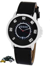 Armbanduhr Herren Tacho Wolfsburg Auto Lederarmband Datum Herrenuhr analog Quarz