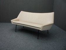 Mid-Century 50er Jahre Sofa Neu bezogen Teddy Stoff Interior Home Fifties Design