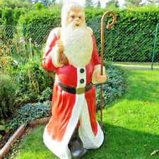 XXL Weihnachtsmann lebensgross 175 cm + Stab Santa Nikolaus Garten Deko Figur