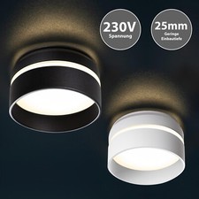LED Einbaustrahler 230V flach 25mm dimmbar Decken Strahler Spot Einbauleuchten