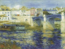 Die Brücke von Chatou Pierre Auguste Renoir Wasser Kunstdruck Plakat Poster 292