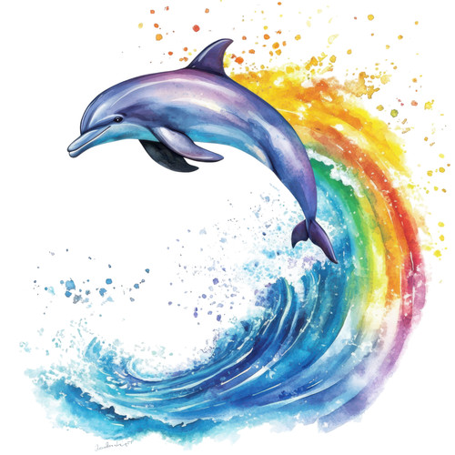 Wandtattoo aufkleber delphin - ,