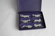 Sechs Art Deco Messerhalter