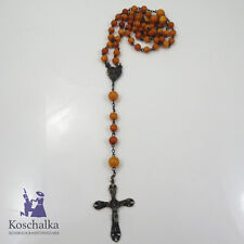 Antiker 800er Silber Bernstein Butterscotch Rosenkranz, Handarbeit (E3990)