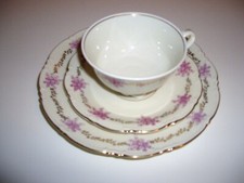 Sammeltasse, Sammelgedeck, 3 teilig von VEB Lettin, Porzellan, DDR