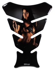 Tankpad 3D Motorrad Aufkleber Sexy Girl Schwarz Kratzschutz Tankschutz : Form 8 