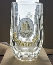 Alter Bierkrug Glas Saalfelder