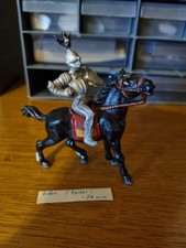 Zinnfigur Ritter zu PFERD,teil Bemahlt  54mm Figuren Vollplastisch 