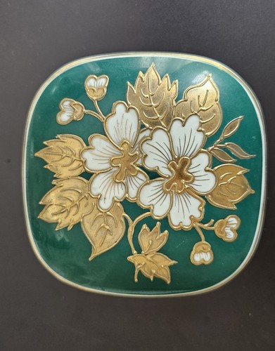 Deckeldose mit gold relief - gold,