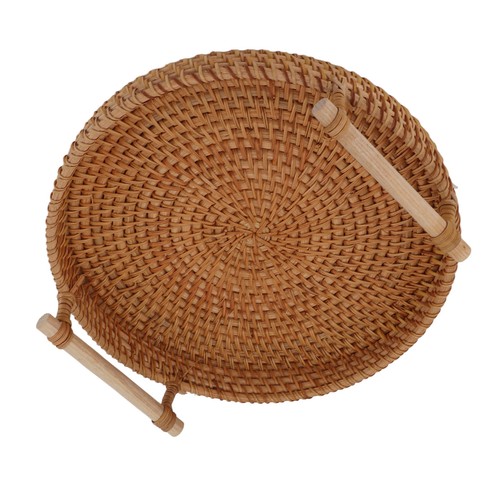 Obsttablett aus rattan mit - obsttablett,