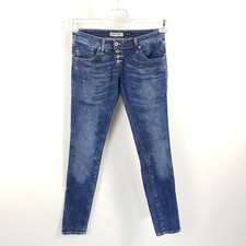 Please Jeans P68 Damen XS W26 Blau Skinny Fit Stretch Denim Hose X Small