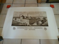EXPORTBIERBRAUEREI LÖWENBRÄU HOF i. BAYERN  Original Plakat  1920/30er Jahre 