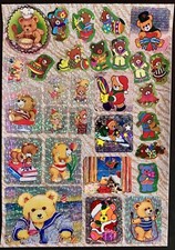 A5 GLITZER STICKER 90er SEITE aus Teil-Sammlungsauflösung Aufkleber Sammlung