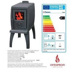 EEK A+Kaminofen aus Gusseisen | Holzofen Plamen Trenk mit Herdplatte - 8,9kW TOP