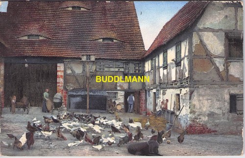 Künstlerkarte bauernhof - ak,