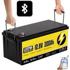 Bluetooth LiFePO4 12V 200AH Akku BMS Lithium Batterie Solarbatterie Solaranlage