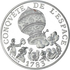Münze, Frankreich, Conquête de l'espace, 10 Francs, 1983, MDP, Piéfort